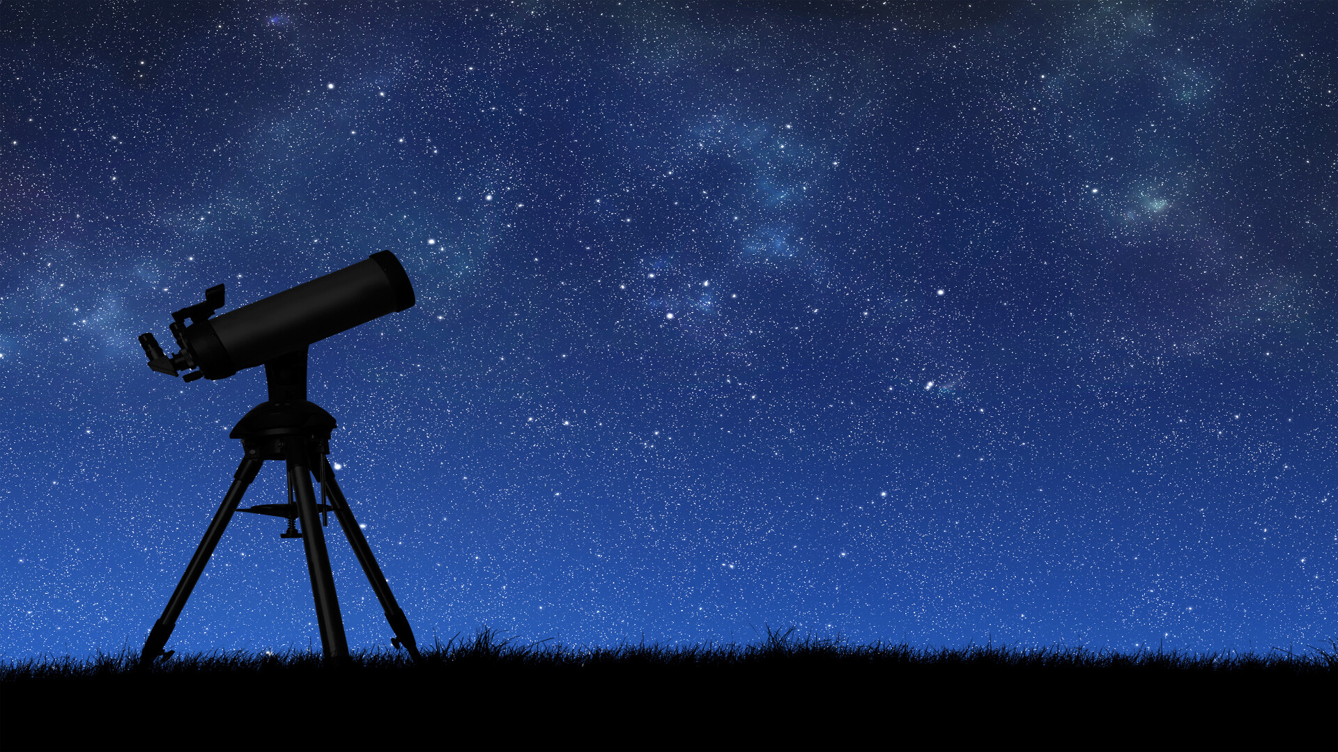A telescope on a tripod stands silhouetted against a clear starry sky. A symbol of how the right tools sharpen our view of what matters.