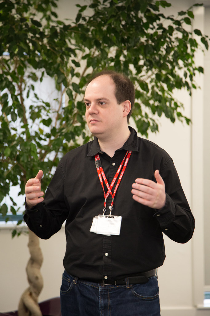 Sebastian Bergmann speaking at a conference